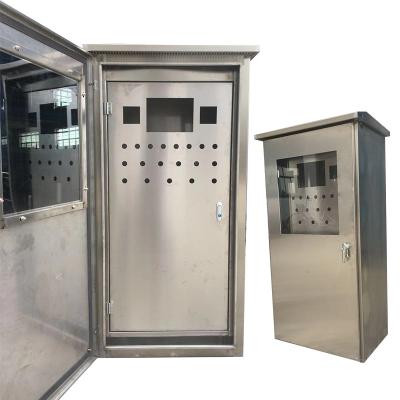 China Custom Outdoor Electrical Enclosure Stainless Steel Cabinet Ip54 Sheet Metal Electrical Distribution Enclosure for sale