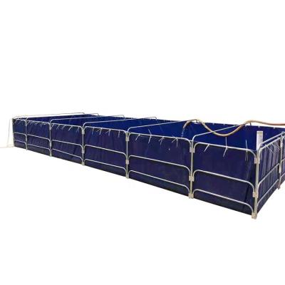 China Tear-Resistant PVC Tarpaulin Movable Fish Pond Around Fish Breeding View Pools Cultivating Pond PVC Cultivating Pool Acuicultura for sale