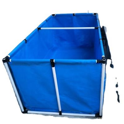 China waterproof & Durable Fish Farming Tank Aquaculture Tarpaulin Cultivating Pond PVC Folding Fish Pool for sale