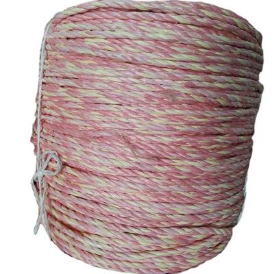 China Polyethylene/Polypropylene Marine Anchor Mooring Safety Rope Firm Double Braided Boat Ramie Cotton Yarn for sale