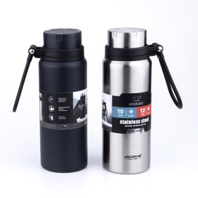 China 2020 New Design Wide Mouth Sustainable Portable Sports Drinking Metal Water Bottle, Double Wall Stainless Steel Insulated Hydraulic Vacuum Flask for sale