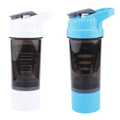 China Wholesale BPA 500ML Multicapacity Viable Free Plastic Water Bottle Custom Protein Shaker Sport Plastic Bottle for sale