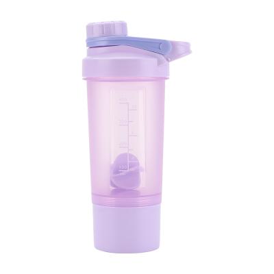 China 2021 Eco Friendly Food Grade PP Material Protein Ball 500ml Shaker Bottle With BPA Free Plastic Viable Wholesale Water Cups for sale