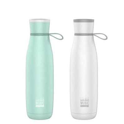 China 2021 Sustainable Hot Selling Innovative Latest Products Water Bottles Stainless Steel Drinking Flask With Speaker Lid for sale