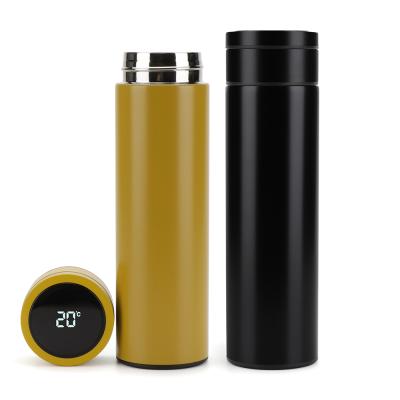 China New Style LED Temperature Display Stainless Steel Disposable Detachable Smart Water Bottle With Replaceable Battery Cover for sale