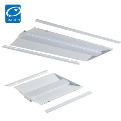 China Indoor Recessed School Ceiling Panel 24w 36w 40w 50w Rectangle AC Led Troffer Retrofit Kit Light for sale