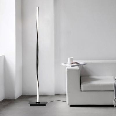 China New Design Modern Nordic Floor Light Indoor Lighting Corner Standing Modern Curved Led Floor Lamp for sale