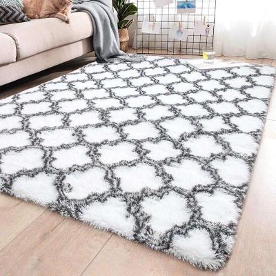 China Modern Area Rugs Wholesale Washable Shaggy Patterned Fluffy Carpets Suitable for Living Room and Bedroom for sale