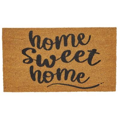 China Washable Door Mat Polyester Material Coir Printed Door Mat With PVC Backing for sale