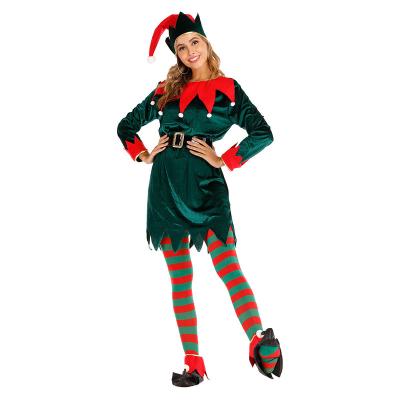 China European and American Christmas Cosplay Costume Girl Celebrate Holiday Christmas Elf Costume for sale