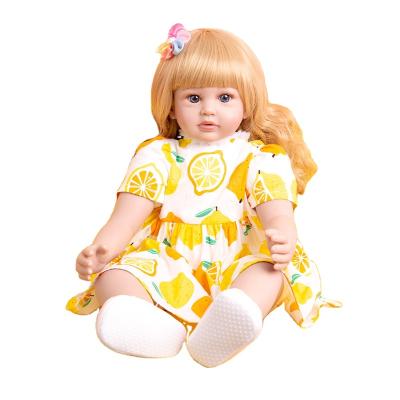 China High simulation product 24 inch 60cm Hot-selling cute girl with curly hair reborn dolls silicone reborn dolls for sale