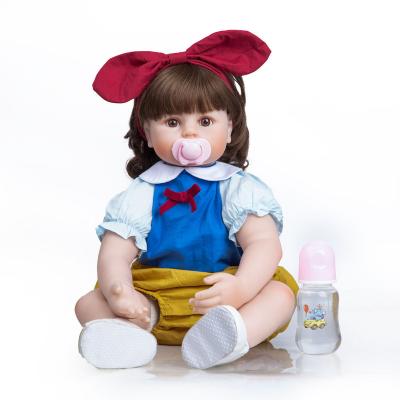 China Hot selling high simulation 24 inch 60cm cute girl reborn dolls 24 inch silicone boneca reborn for sale