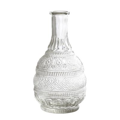 China JAYWOOD Crystal Glass Vases For Decorating Fresh Flowers Dry Table Flowerspot Modern Style Recyclable Glass Vase for sale