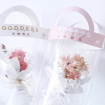 China Recycled Materials Design New Fashion JAYWOOD Recyclable Packaging Customized Transparent OPP Flowers Gift Bags 20 Per Bag for sale