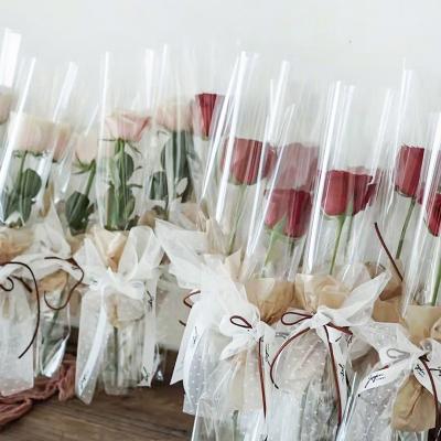 China JAYWOOD waterproof transparent cellophane flower dustproof bouquet puree wrapping paper decoration florist material wholesale for sale