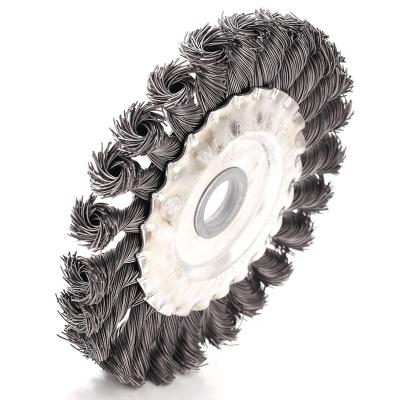 China Shape Brush 100mm Wire Wire Brush Industrial 200mm Flat Steel Wire Brush Flat Wheel Crimped Wheel for sale