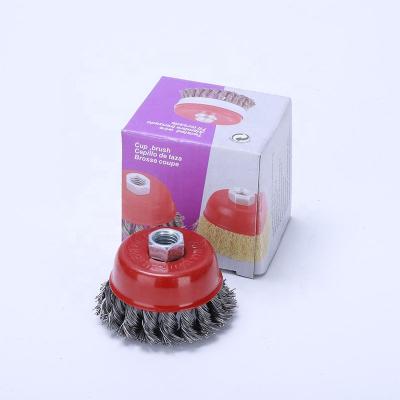 China 3 Inch Twist Knot Wire Cup Grinding/Polishing Brush Fits For Most Angle Grinder for sale