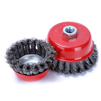 China Cup Shape Steel Wire Brush Bowl Shape Knot High Quality Steel Wire Brush For Polish for sale