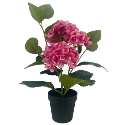 China Home Decor Hydrangea Bush Artificial Flowers Potted Minimalist Bulk Hydrangea for sale