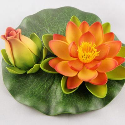 China Christmas Eva foam material artificial eva foam floating waterlily garden pond decoration lotus for home deco garden pond decoration for sale