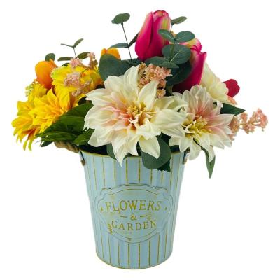 China Realistic Artificial Flowers New Products Desktop Decoration Flower Table Dahlia Decoration Flower Potted for sale