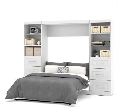 China Space Saving Custom Color Hidden Murphy Wall Bed with Storage Cabinet and Shelves for Bedroom and Living Room for sale