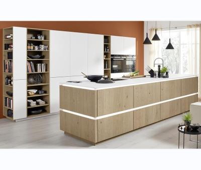 China Modern laminated high gloss wood grain texture rta sideboard and cupboard set design with soft closing for sale