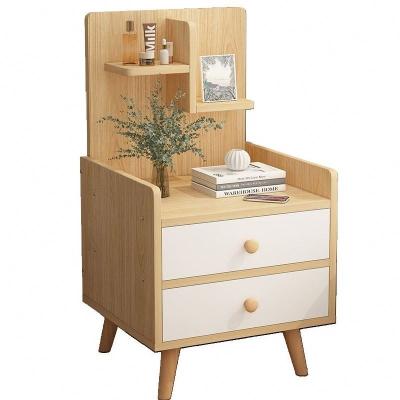 China (Other) Quality Adjustable Bedside Cabinet Side Table With Dark Wood 3 Drawer Night Stand Double End Wooden Panel for sale