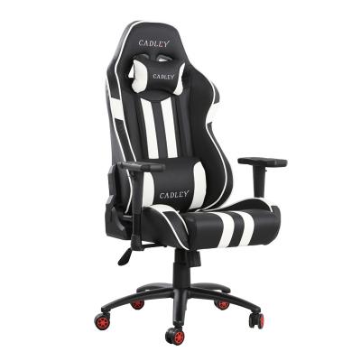 China (Height)Adjustable White PU Leather Swivel With Stable Low Fashion 360 Turn Around Gaming Chair For Office Chair for sale