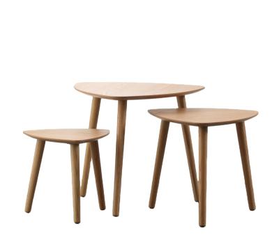 China (Others)Modern Side Round Side Coffee Tables Sets Adjustable Solid Wood Small Tea Table Living Room Indoor Furniture for sale