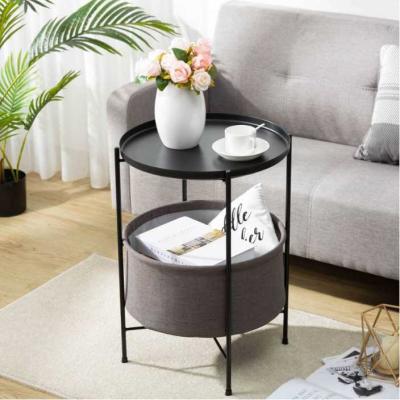 China New Arrival Adjustable Modern Living Room Sofa Round Small Storage End (Other) Side Table for sale