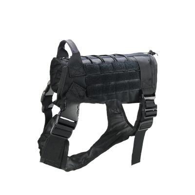 China Comfortable Water Resistant Outdoor Training Patrol Dog Service Dog Tactical Vest Harness Military Harness with Handle for sale