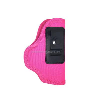 China Comfortable Carry Women IWB Style Universal Concealed Carry Through Belt Clip Rose Nylon Pistol Gun Holster for sale