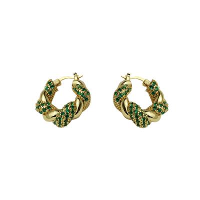 China 2022 FASHIONABLE factory direct sales brass plated with 18k gold unique women earrings for sale