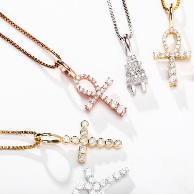 China Europe and America 2022 Fashion 925 Diamond Alphabet Necklace Latest Ladies Pendant Necklace Hip Hop Silver Rhinestone Initial B Chain Jewelry for sale