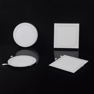 China Modern recessed led panel light round and square 3w 6w 9w 12w 15w 18w 24w led ceil panel light 250x250 170mm 20cm x 20cm for sale