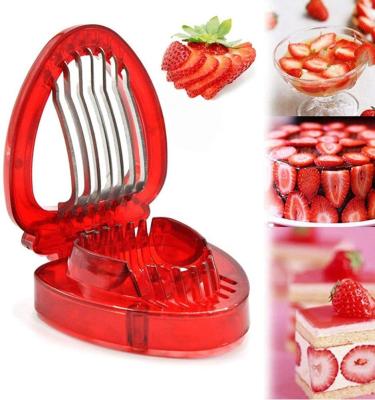 China Viable Wholesale Kitchen Instruments Strawberry Huller And Cutter Slicer Fruit Tools for sale