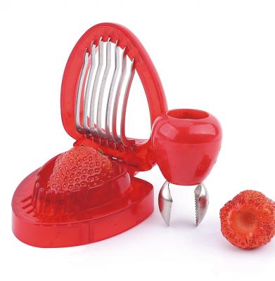 China Viable Kitchen Tool Hollow Punch Cutter Remover Instruments Stemgem Strawberry Sheller Fruit Slicer Set for sale