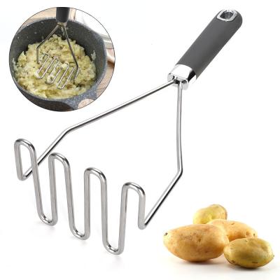 China Viable Kitchen Instruments Professional Heavy Duty Stainless Steel Potato Mash Mud Press Crusher Pressure for sale