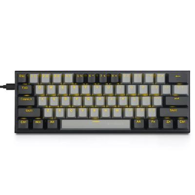 China Anti-ghosting Red Switch 61 Keys RGB 61 Keys PBT Computer Gaming Wired Gamer 60 Light Weight Led Mechanical Keyboard for sale