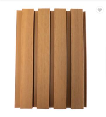 China Factory supply modern direct exterior wpc slatted cladding custom composite slatted cladding for sale