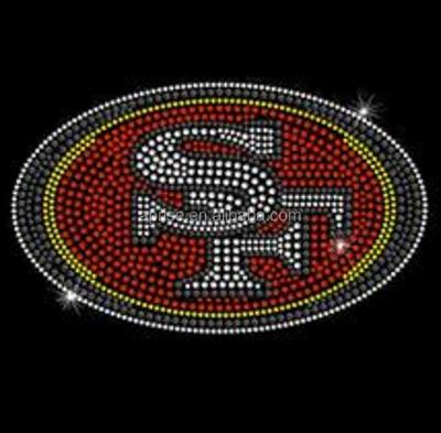 China Flatback SF 49ers Fake Stone Transfer San Francisco SF Hotfix Transfer for sale