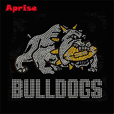 China Flatback Bulldog Rhinestone Transfer Custom Design for sale