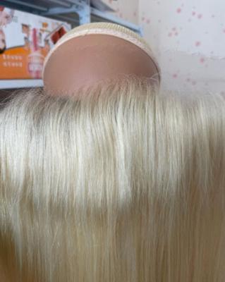 China Baby Hair Around Filipino Hair Straightening 613 Blonde Bundles With Ear Frontal To Ear Brazilian Straight Hair 13*4 Lace Frontal Closure for sale