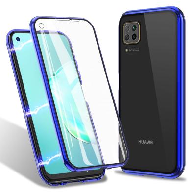 China ZHIKE Fashion Luxury Tempered Glass Magnetic Adsorption Mobile Phone Caseb For Huawei P40 Lite for sale