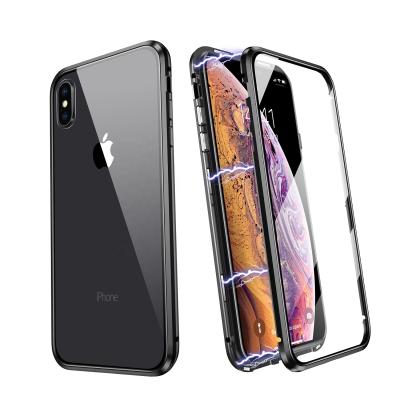 China Fashion ZHIKE For iPhone X XS XR XS Double Sided Tempered Glass Adsorption Case Para Max Magnetic iPhone 2021 for sale