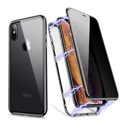 China Fashion ZHIKE Anti-peep Double Sided Tempered Glass Magnetic Adsorption For iPhone XS Phone Case for sale