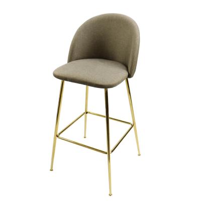 China Modern Cheap Counter Restaurant American Height Bar Stools Chairs Upholstered Fabric for sale