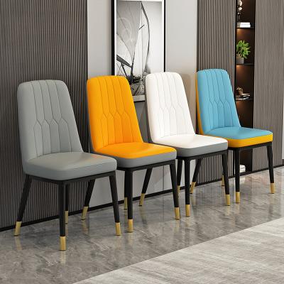 China Colorful Hot Selling Nordic Hotel Make Up Dining Synthetic Leather Chairs For Banquet Events for sale