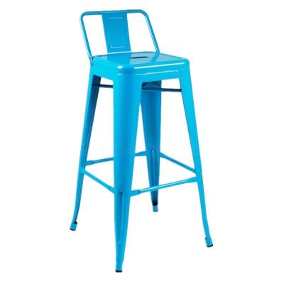 China Modern Metal Iron Seats With High Back Bar Stools Metal Bar Chairs Industrial Metal Retro Dining Chairs for sale